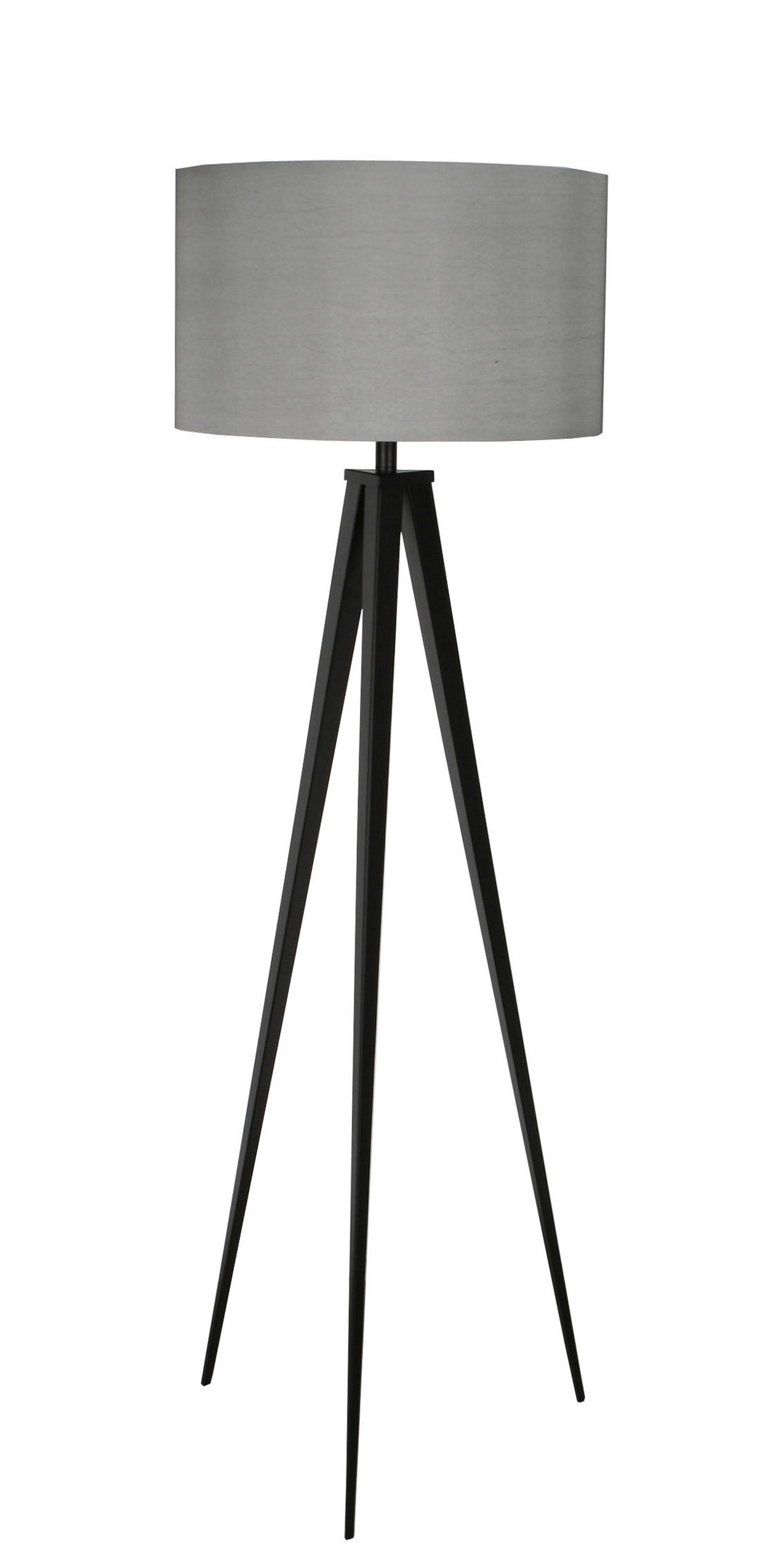 STOJACÍ LAMPA, 50/157 cm  - šedá, Basics, kov/textil (50/157cm) - Zuiver