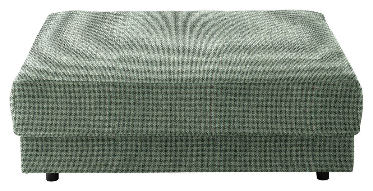 HOCKER in Textil Olivgrün  - Schwarz/Olivgrün, Design, Kunststoff/Textil (105/38/117cm) - home24