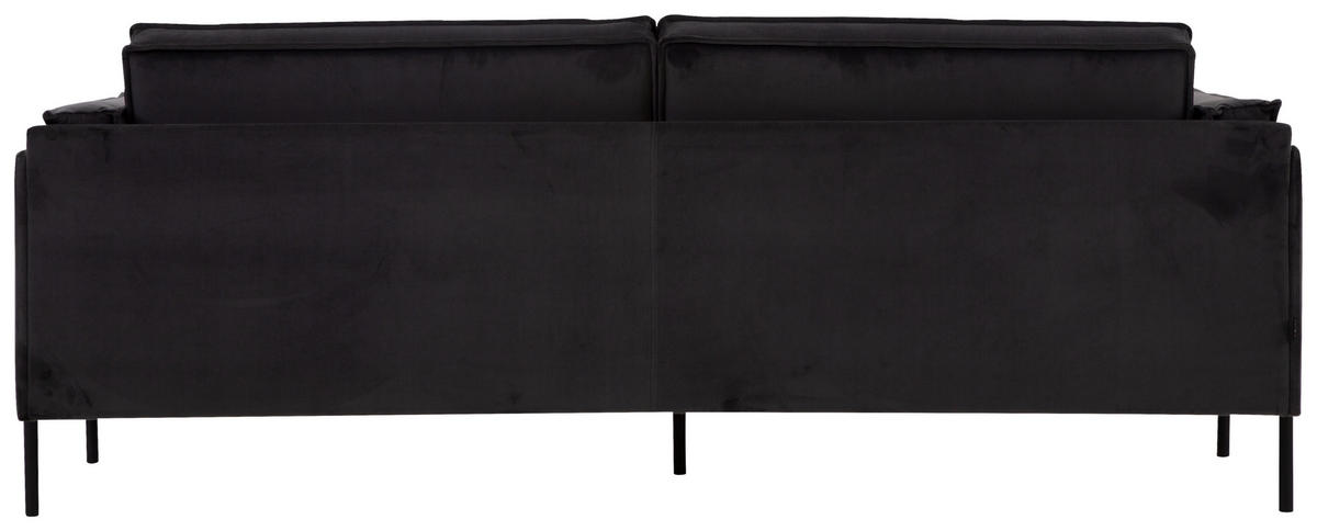 SOFFA i mörkgrå  - mörkgrå/svart, Design, metall/trä (220/79/91cm) - Welnova