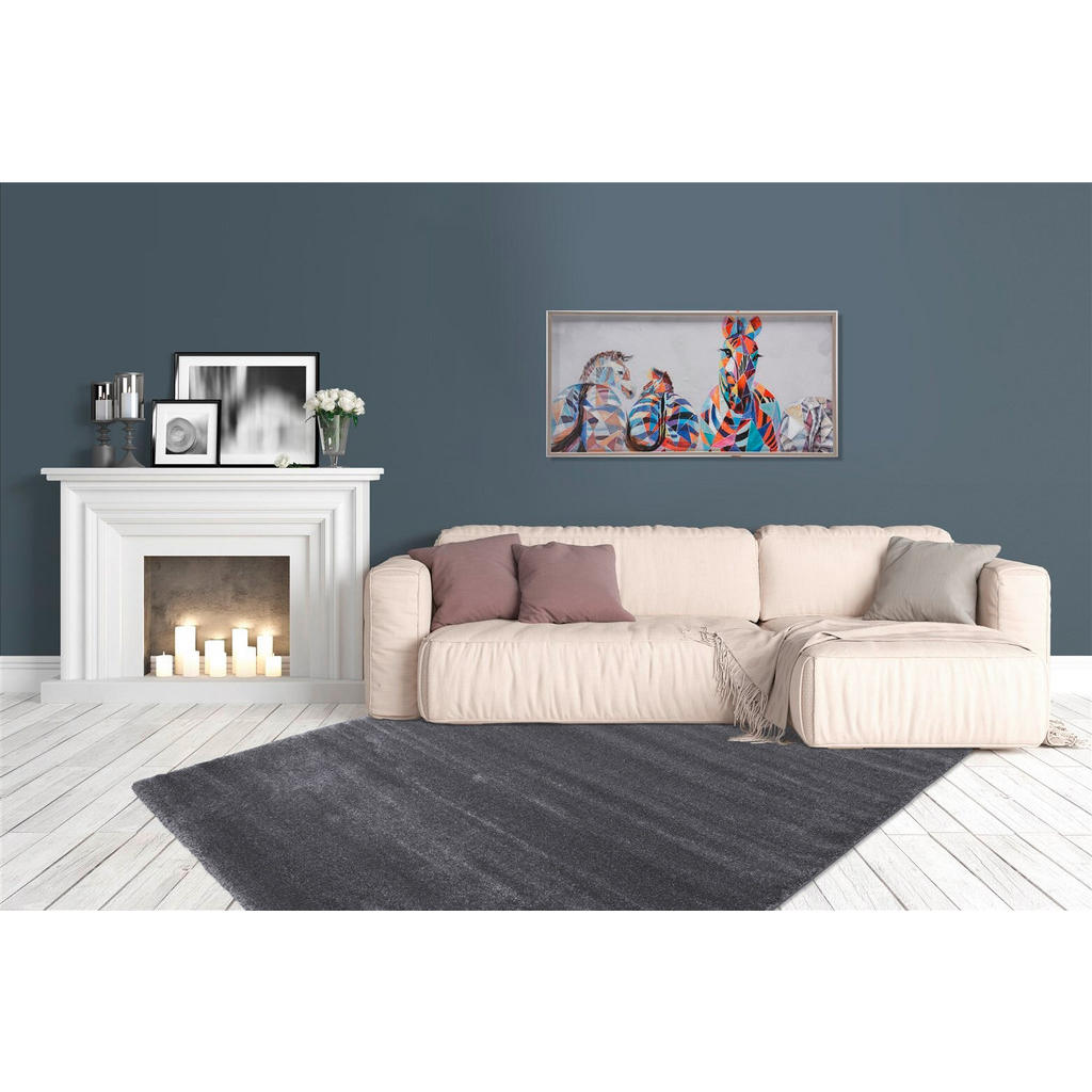 Thumbnail - Xxxl Teppich Saint Lucia 725 Grau, Grau, Textil, Uni, rechteckig, 80x150 cm, pflegeleicht, Teppiche & Böden, Teppiche, M...
