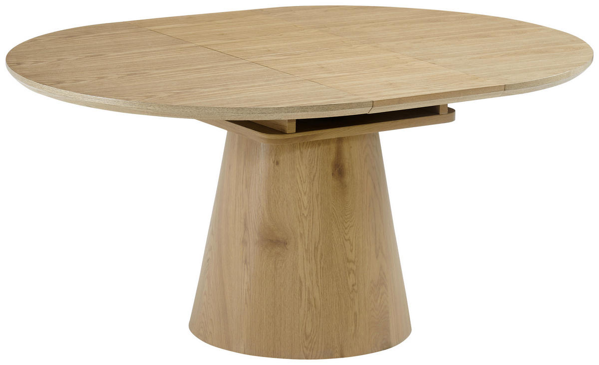 ESSTISCH 120-160/120/76 cm Echtholz, Nachbildung  Holz, Holzwerkstoff ausziehbar oval Eichefarben  - Eichefarben, MODERN, Holz/Holzwerkstoff (120-160/120/76cm) - P & B