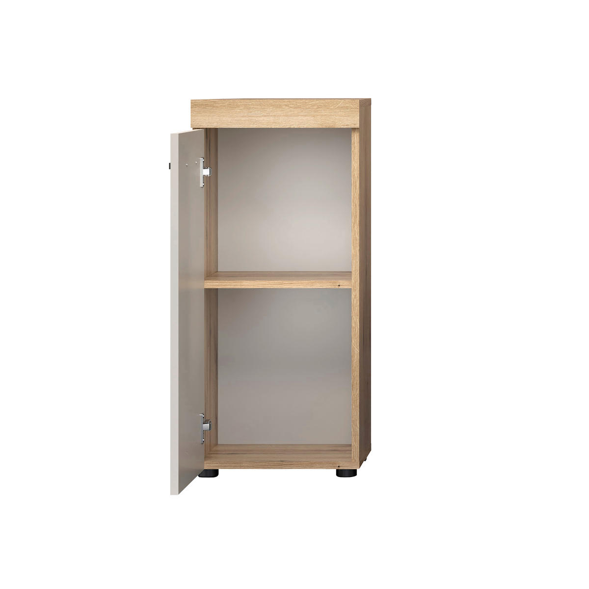 MIDI SKŘÍŇKA, barvy dubu, kašmírová, 36/81/31 cm - černá/barvy dubu, Trend, kompozitní dřevo/plast (36/81/31cm) - MID.YOU