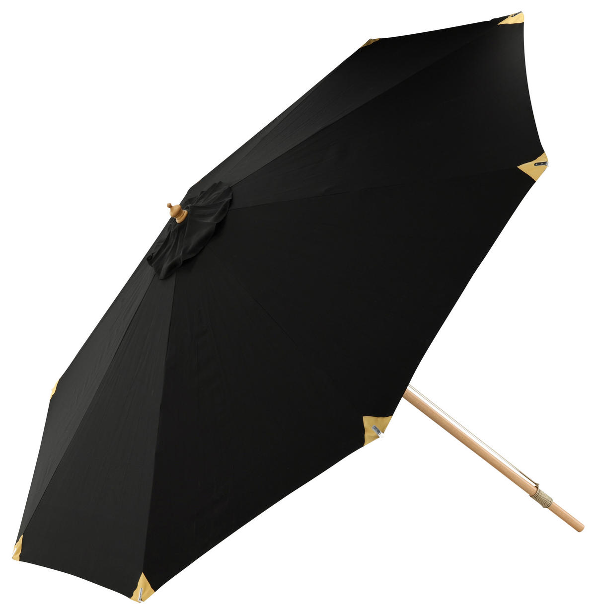 SONNENSCHIRM 330 cm  - Schwarz, KONVENTIONELL (330/258/330cm) - Gardenson