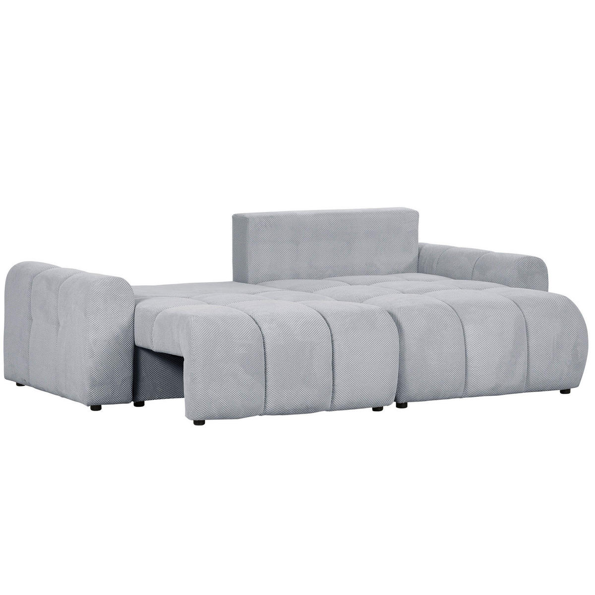 ROHOVÁ SEDACIA SÚPRAVA, textil, svetlosivá - čierna/svetlosivá, Konventionell, textil/plast (256/157cm) - Carryhome