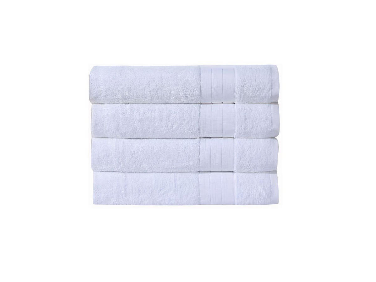 FROTTIERSET Weiß 4-teilig  - Weiß, KONVENTIONELL, Textil (50/100cm) - MID.YOU