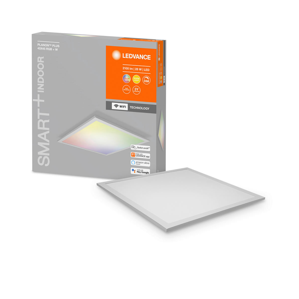 LED-PANEEL Smart+ Wifi Planon Plus 59,5/59,5/5,6 cm   - Weiß, Design, Metall (59,5/59,5/5,6cm) - Ledvance