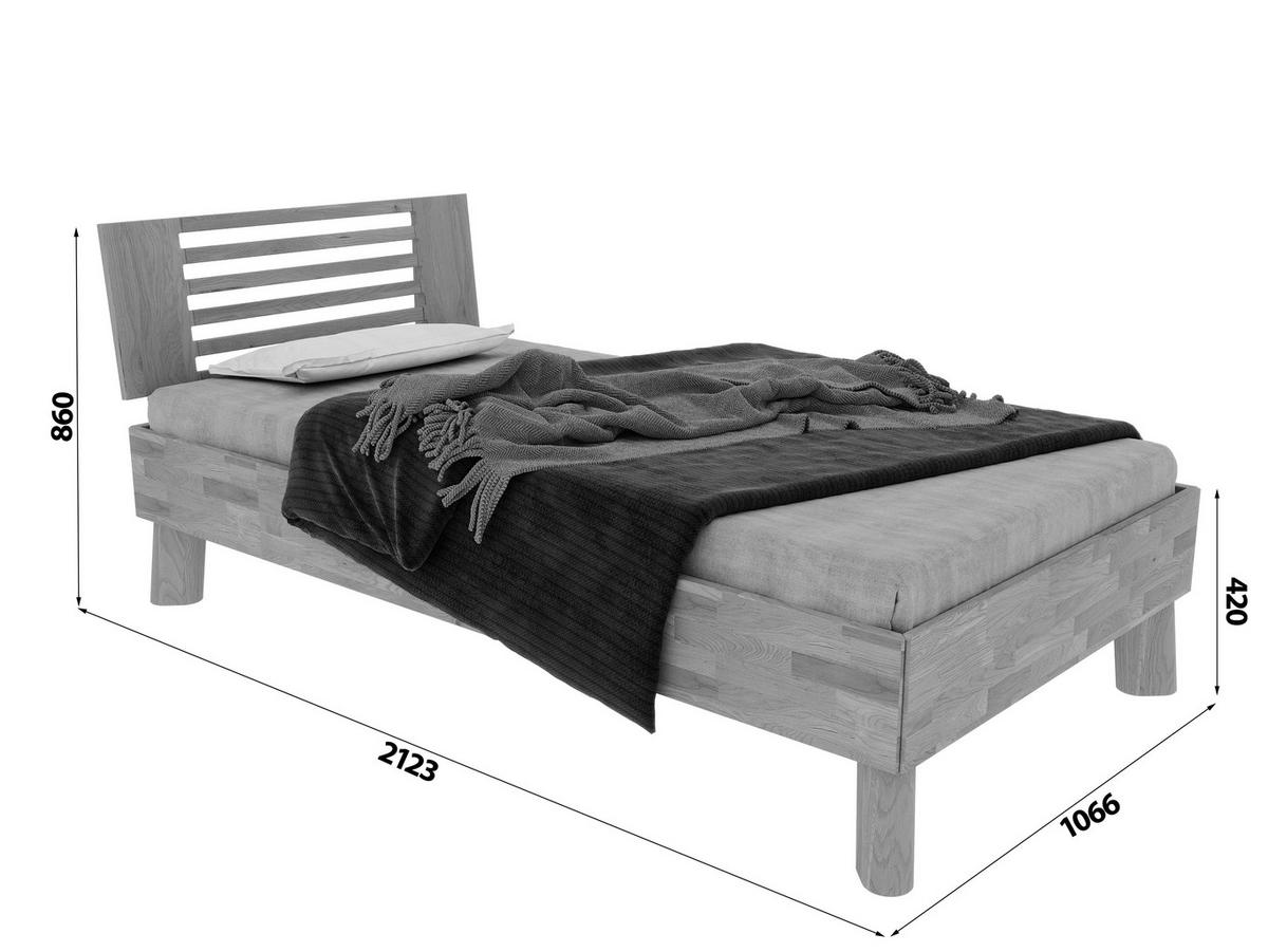 BETT - Wildeiche/Naturfarben, MODERN, Holz (100/200cm) - MID.YOU