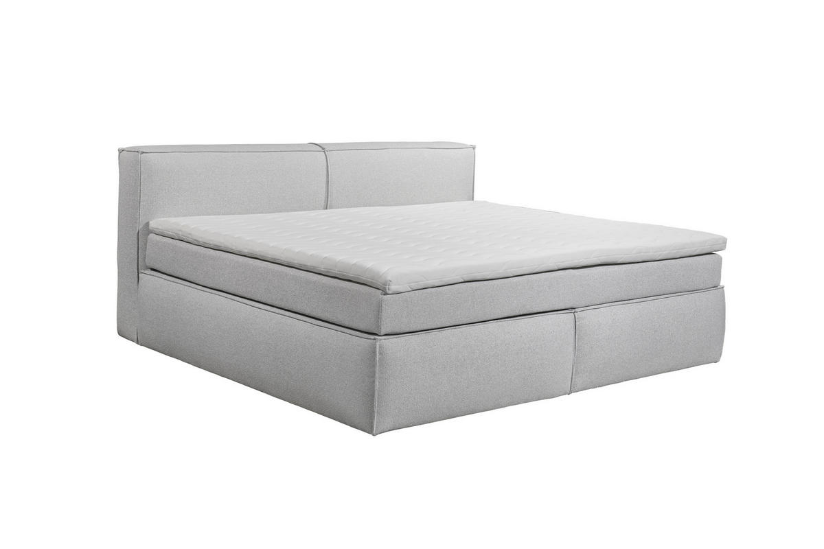 FAMILIENBOXSPRINGBETT - Silberfarben/Schwarz, LIFESTYLE, Kunststoff/Textil (240/200cm) - Esposa