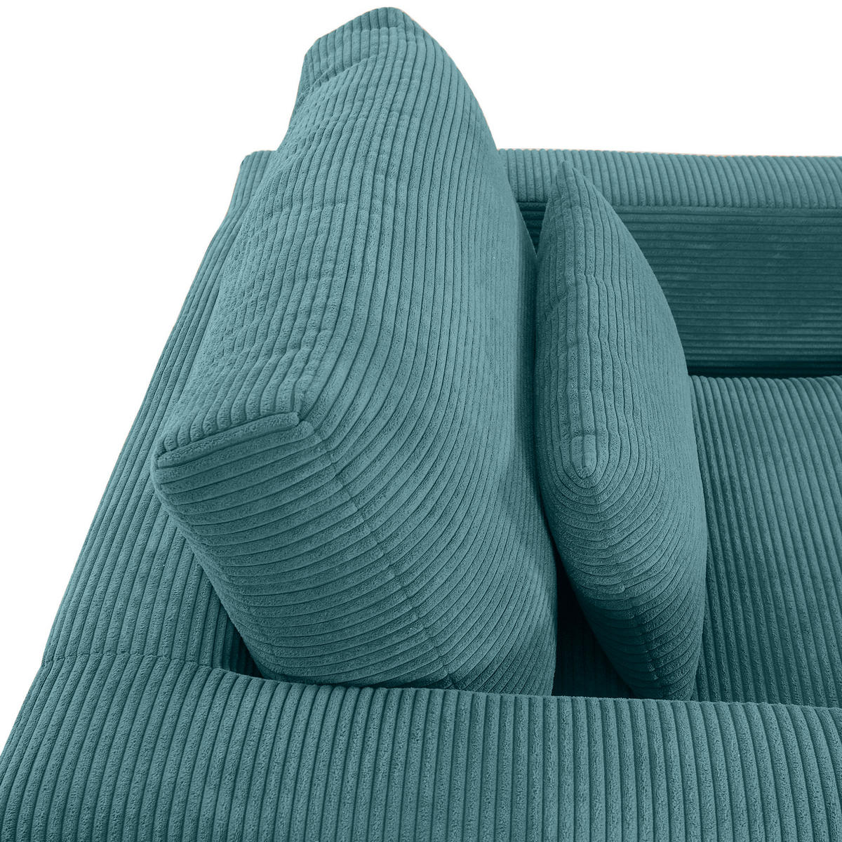 XXL-SESSEL in Cord Petrol  - Petrol/Schwarz, Romantik / Landhaus, Kunststoff/Textil (120/67/140cm) - Landscape