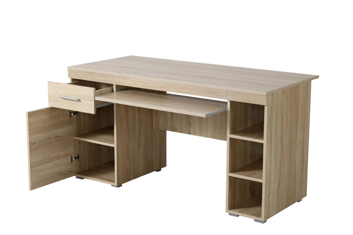 ÍRÓASZTAL 145/76/66 cm  - Sonoma tölgy, Basics, faalapú anyag (145/76/66cm) - Xora