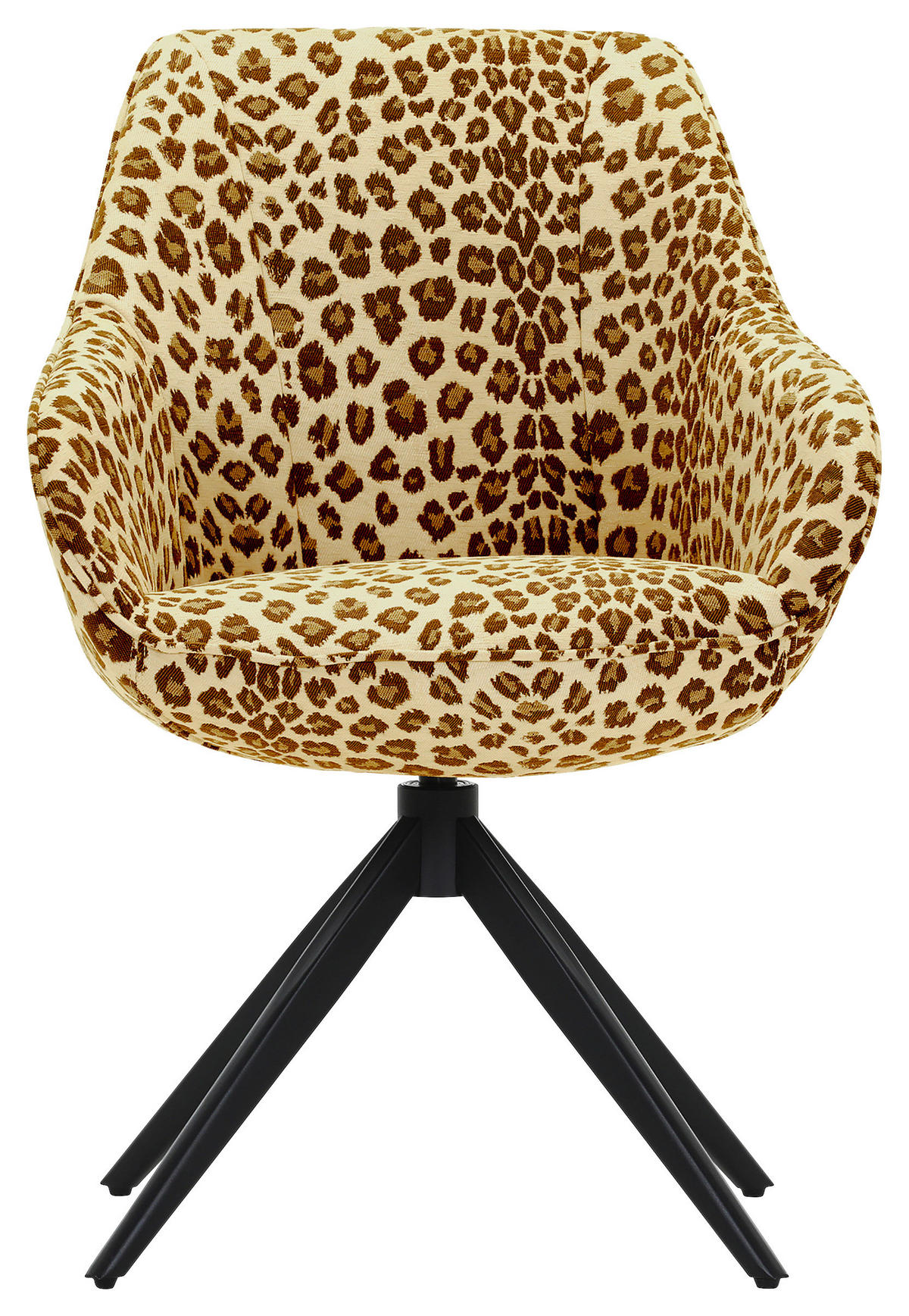 ARMLEHNSTUHL , Sitzfläche 360° drehbar , Flachgewebe, Mikrofaser  - Schwarz/Braun, Design, Textil/Metall (60/83/65cm) - Landscape