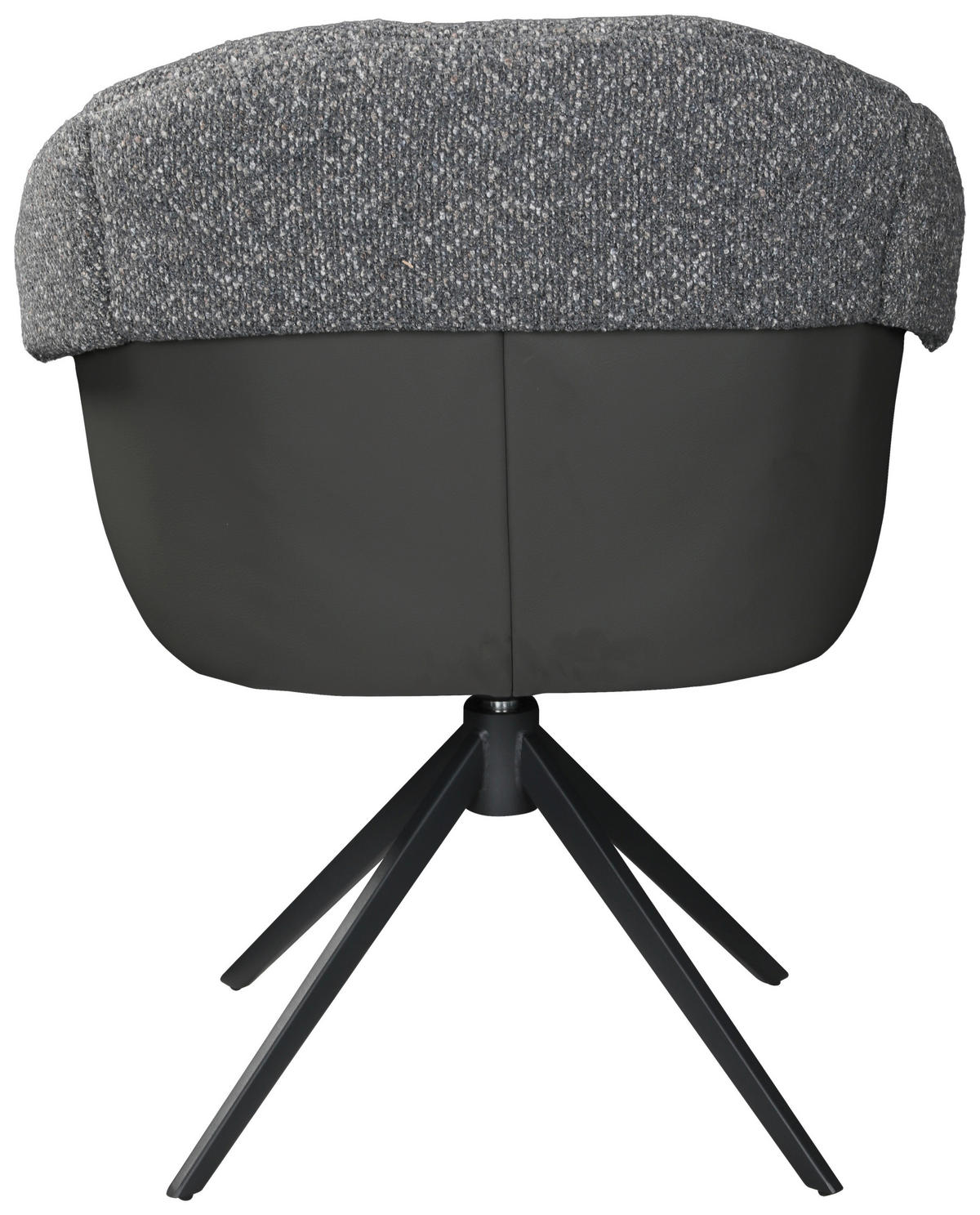 ARMLEHNSTUHL  Sitzfläche 360° drehbar, automatische Rückholfunktion Lederlook, Leinenoptik  Grau, Schwarz  - Schwarz/Grau, Design, Textil/Metall (68,5/83/65,5cm) - Carryhome