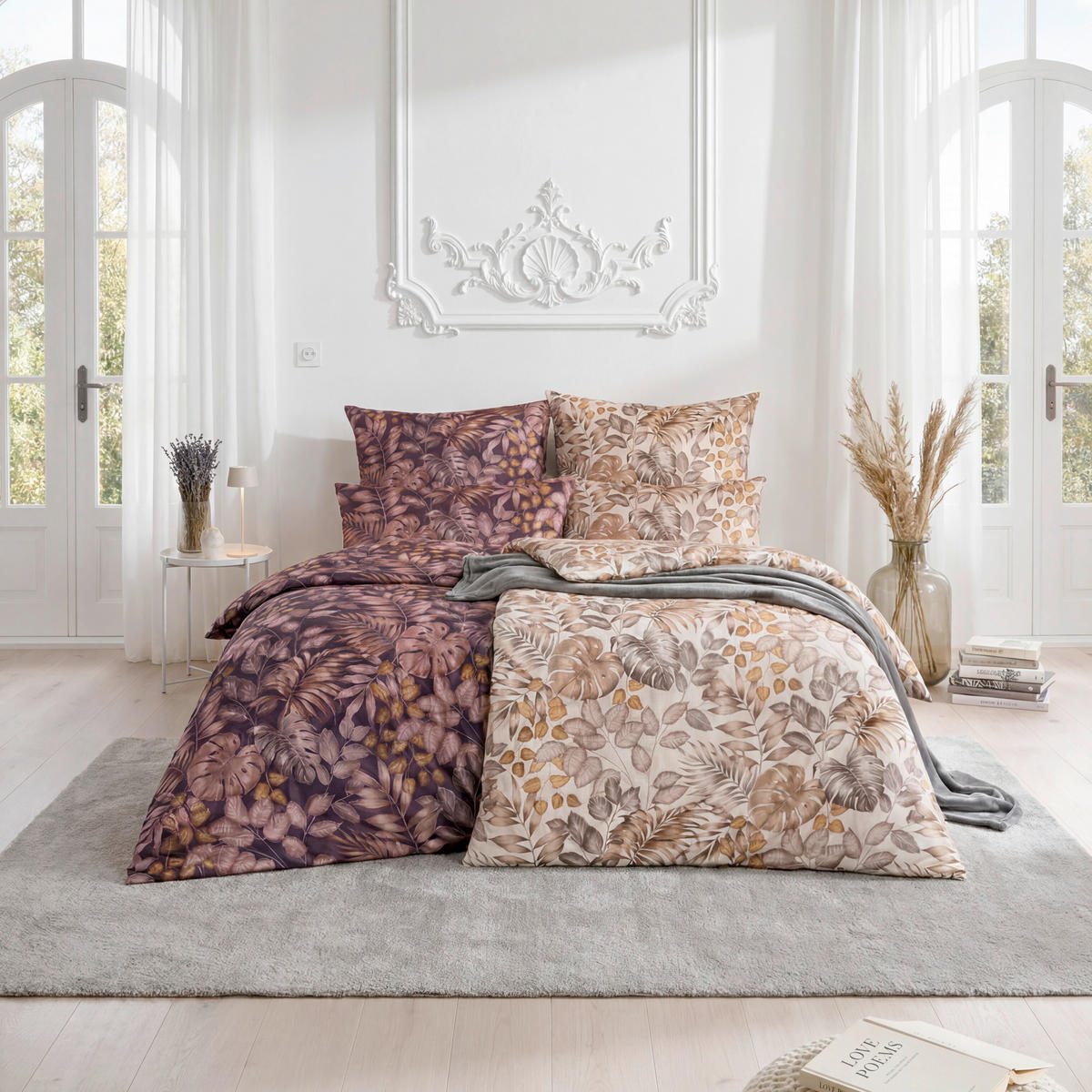 BETTWÄSCHE 3-teilig Atelier Makosatin 140/200 cm  - Naturfarben, Basics, Textil (140/200cm) - Estella