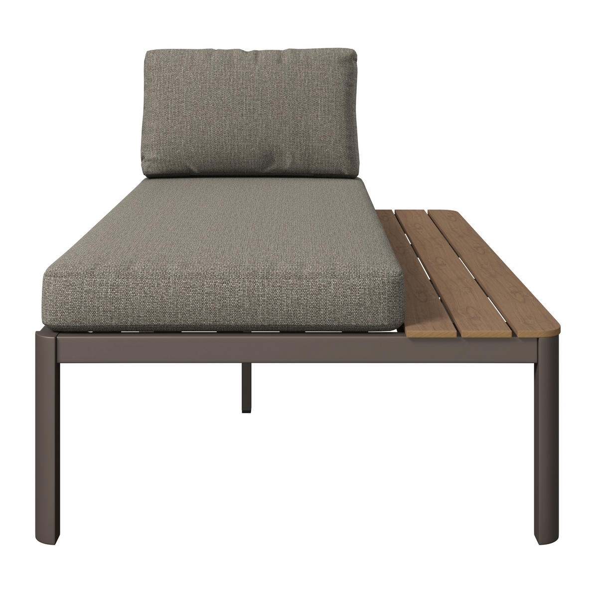 LOUNGEBETT  - Taupe/Naturfarben, Design, Kunststoff/Textil (99/83/151cm) - Amatio