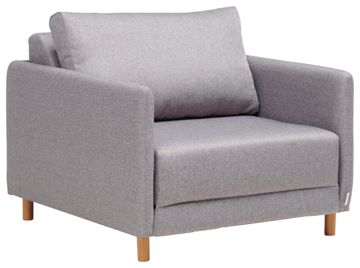 FEKVŐFOTEL textil szürke  - natúr színű/szürke, Konventionell, műanyag/textil (89/79/94cm) - Cantus