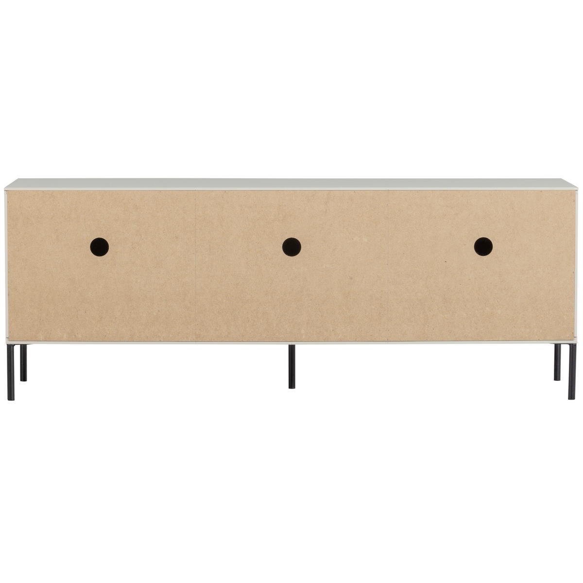 LOWBOARD Gravure 100/56/44 cm   - Schwarz/Grau, Design, Holz/Metall (100/56/44cm) - Livetastic