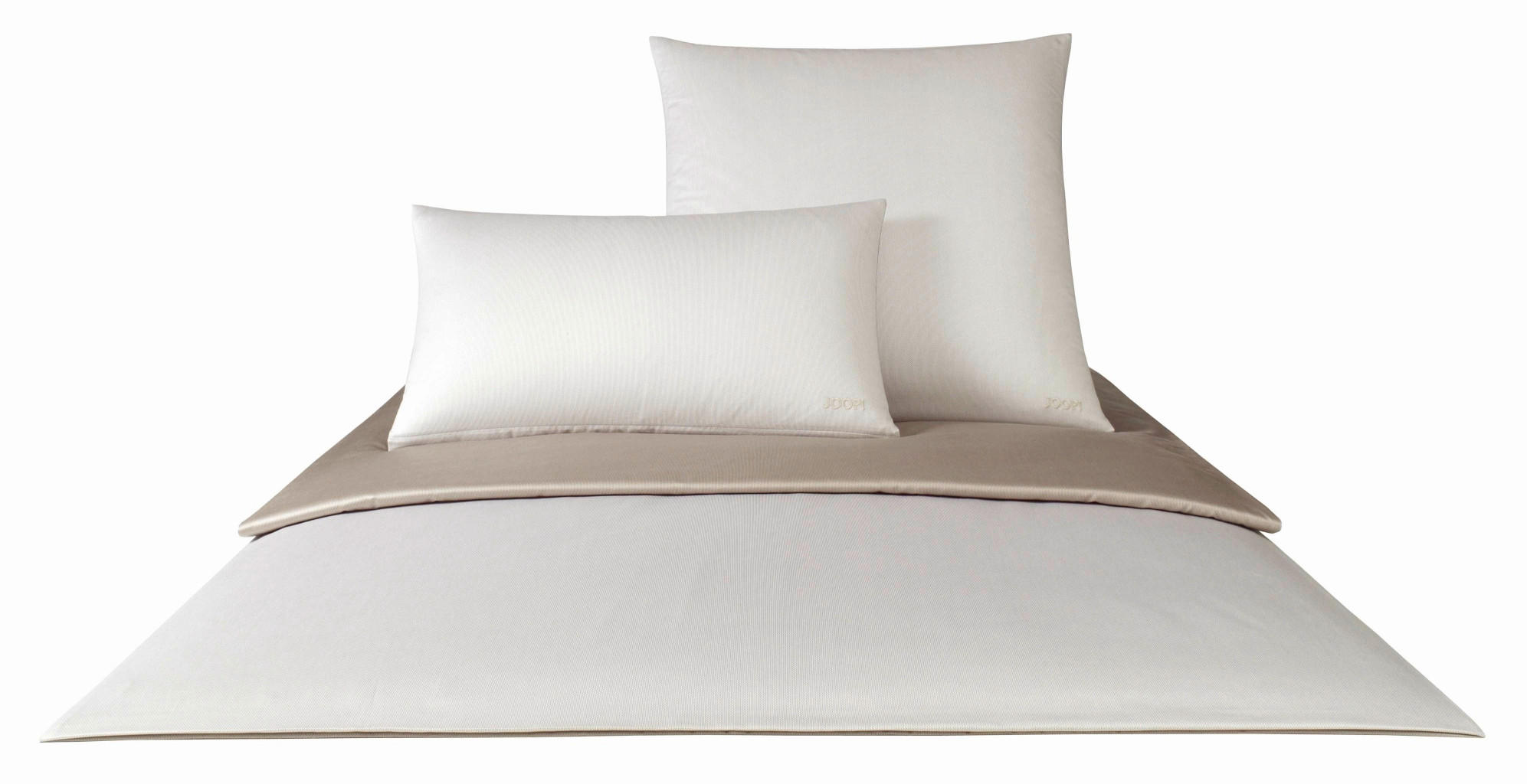 OBOUSTRANNÉ POVLEČENÍ, makosatén, béžová, barvy lískového ořechu, 200/200 cm - barvy lískového ořechu/béžová, Basics, textil (200/200cm) - Joop!