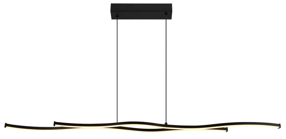 ZÁVĚSNÉ LED SVÍTIDLO, 110,4/8,6/120 cm - černá/opál, Design, kov/plast (110,4/8,6/120cm) - Globo
