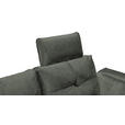 ECKSOFA  in Mikrovelours Dunkelgrün  - Dunkelgrün/Schwarz, KONVENTIONELL, Kunststoff/Textil (170/275cm) - Carryhome