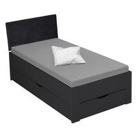 STAURAUMBETT 90/200 cm  in Grau   - Schwarz/Grau, Design, Holzwerkstoff/Textil (90/200cm) - Xora