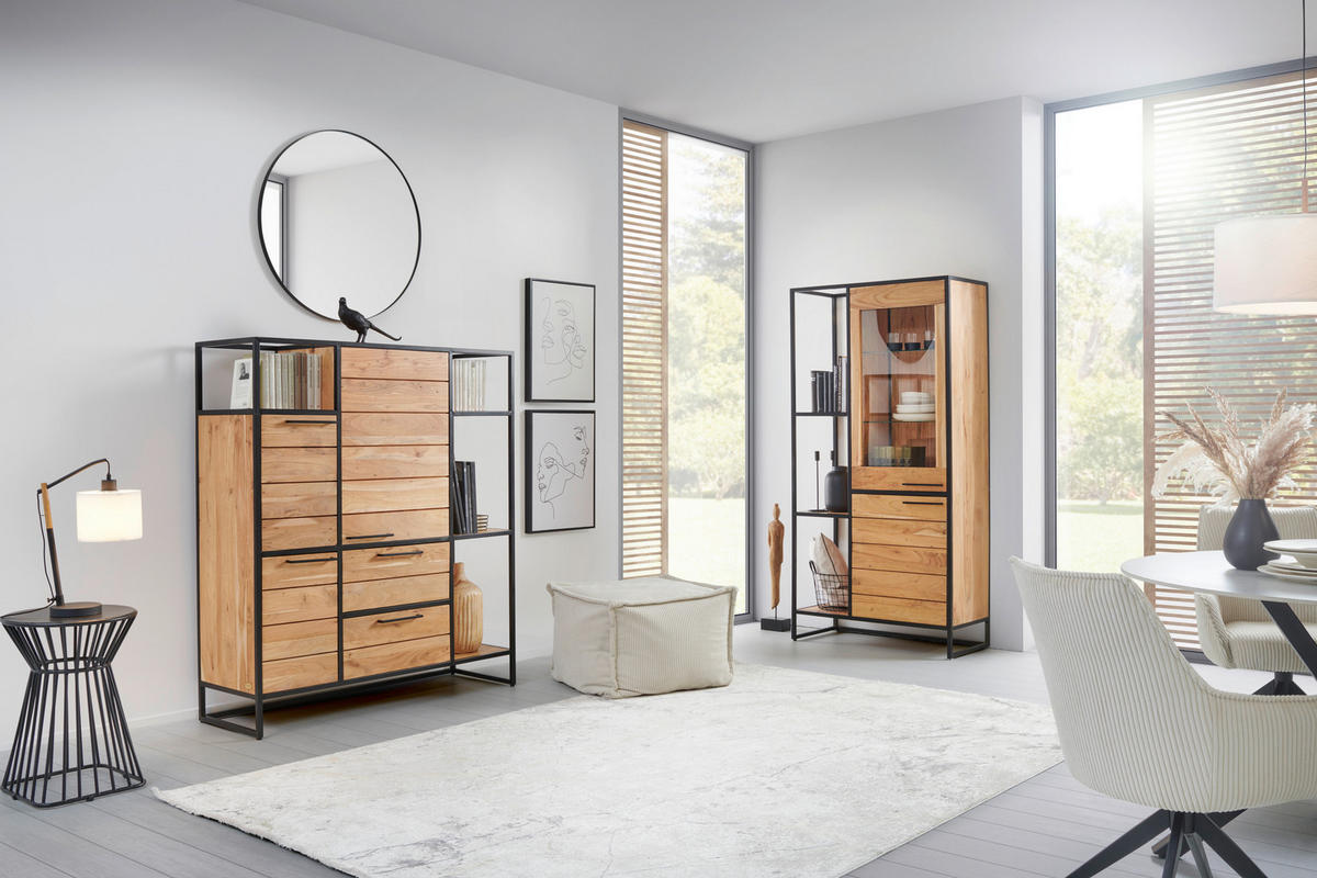 HIGHBOARD Urban Garden 2.0  in 128/145/42 cm  - Schwarz/Honig, Design, Holz/Metall (128/145/42cm) - MID.YOU