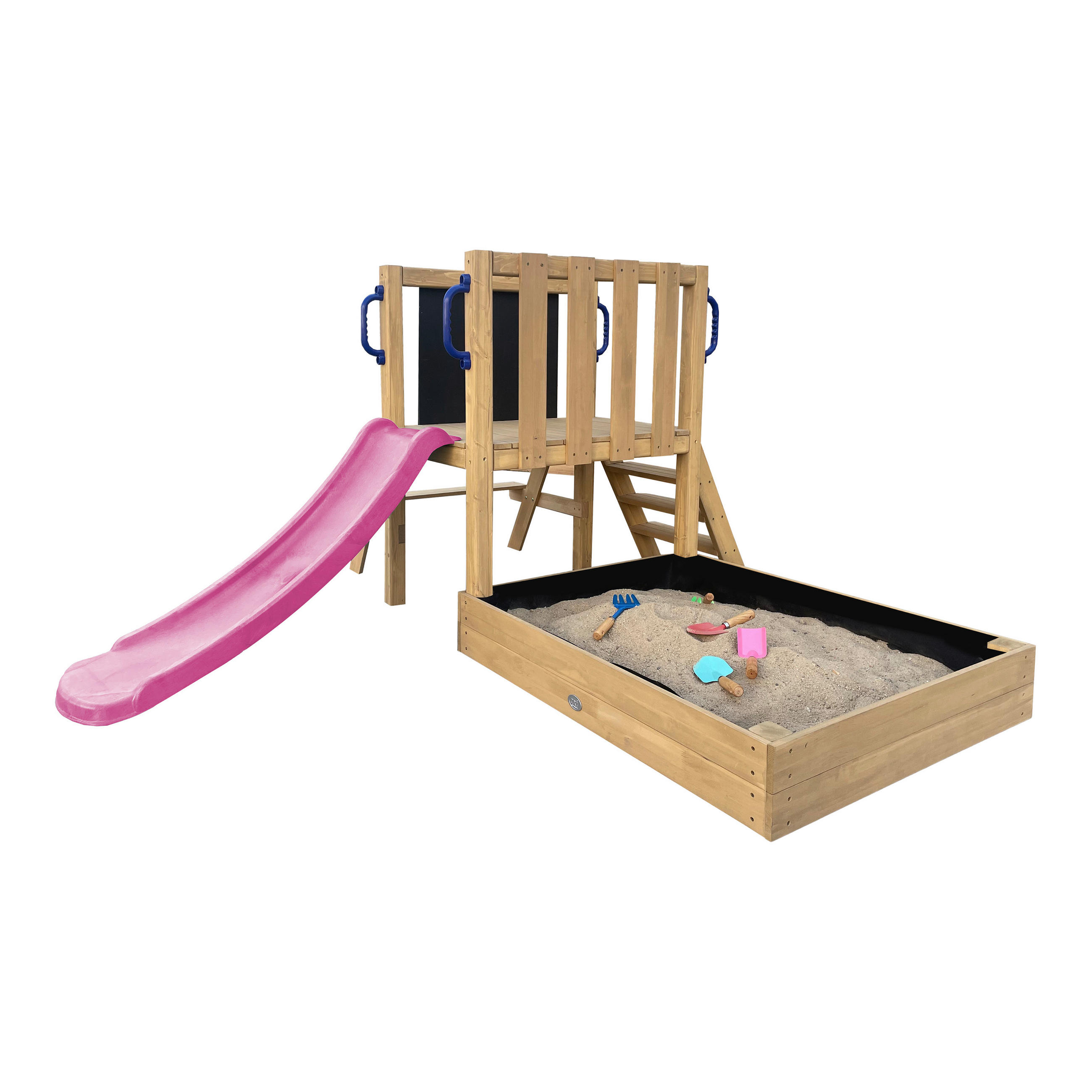 HRACIA VEŽA - lila/hnedá, Basics, drevo/plast (208,7/88/215cm) - Ambia Garden