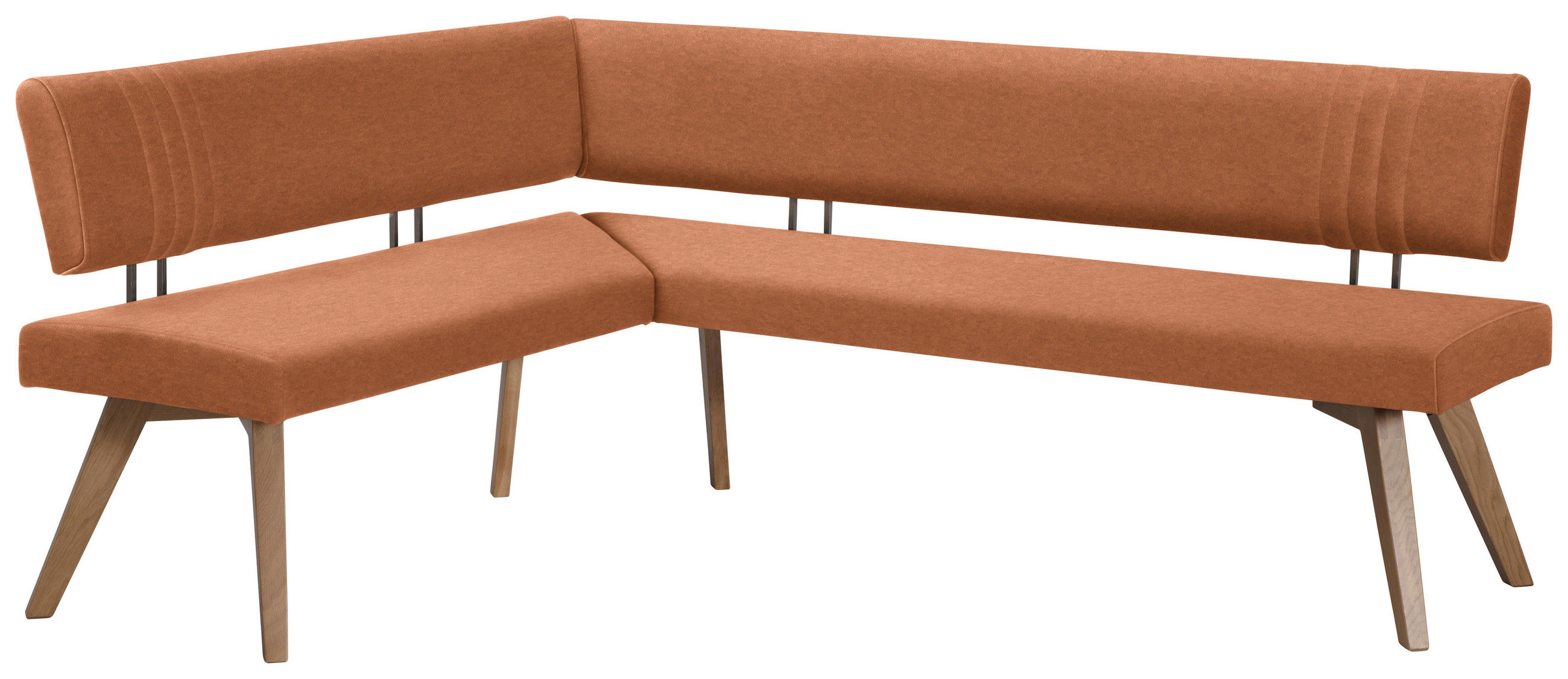 ECKBANK 160/170 cm  in Cognac, Wildeiche  - Wildeiche/Eichefarben, Design, Holz/Textil (160/170cm) - Venda
