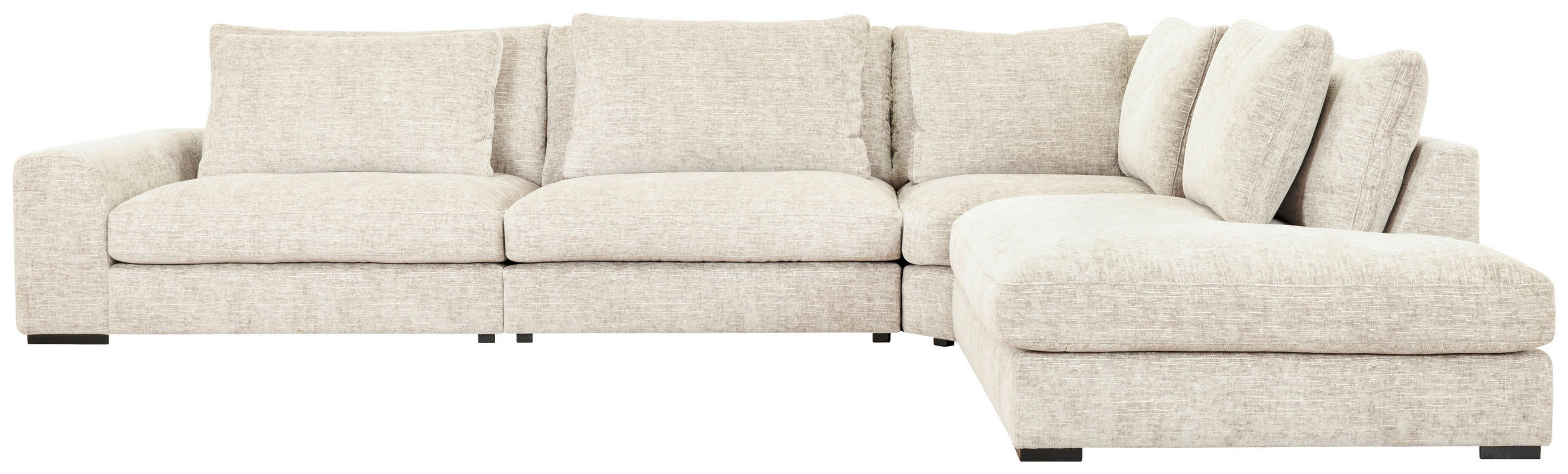 SOFFA i trä, metall, textil silver  - silver/wengefärgad, Design, metall/trä (373/85/259cm) - Welnova