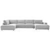 WOHNLANDSCHAFT in Cord Grau  - Schwarz/Grau, Design, Kunststoff/Textil (224/425/190cm) - Hom`in