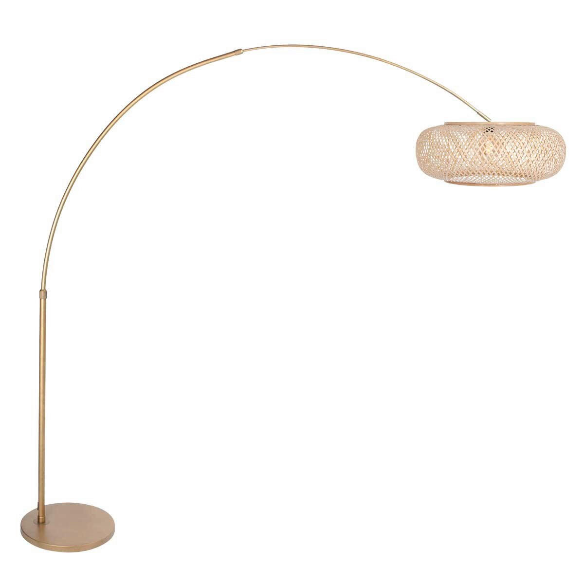 STEHLEUCHTE SPARKLED LIGHT 50/240/230 cm  - Beige/Bronzefarben, Trend, Naturmaterialien/Metall (50/240/230cm)
