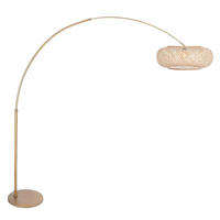 STEHLEUCHTE SPARKLED LIGHT 50/240/230 cm  - Beige/Bronzefarben, Trend, Naturmaterialien/Metall (50/240/230cm)