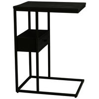 BEISTELLTISCH 45/35/62 cm Mangoholz massiv Schwarz rechteckig  - Schwarz, Design, Holz/Metall (45/35/62cm) - Carryhome