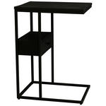 BEISTELLTISCH 45/35/62 cm Mangoholz massiv Schwarz rechteckig  - Schwarz, Design, Holz/Metall (45/35/62cm) - Carryhome