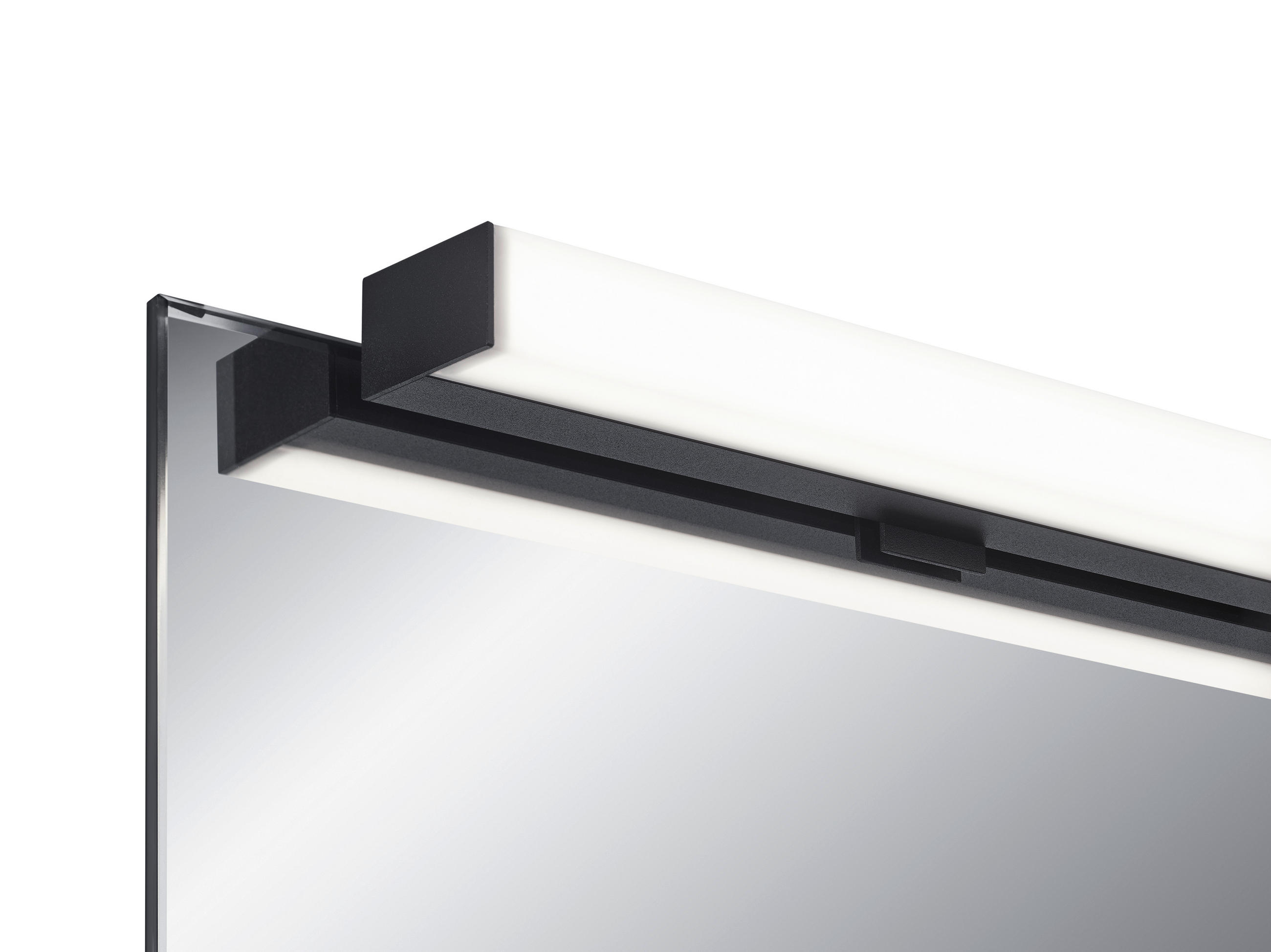 SPIEGELLEUCHTE Lado-S 2.5/60/4.0 cm - Schwarz, Basics, Metall (2.5/60/4.0cm) - Helestra