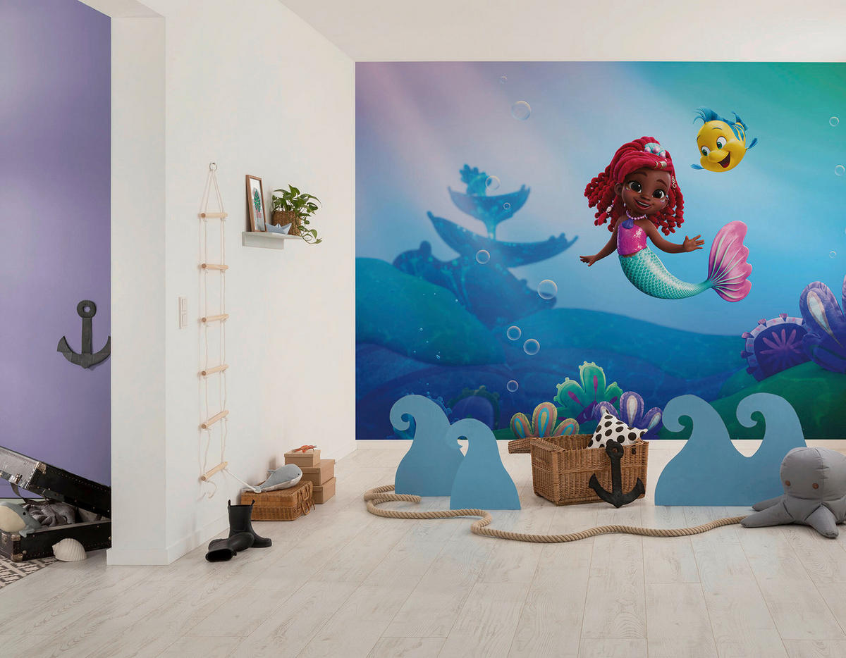 FOTOTAPETE - Blau/Lila, Design, Textil (400/250cm) - Disney