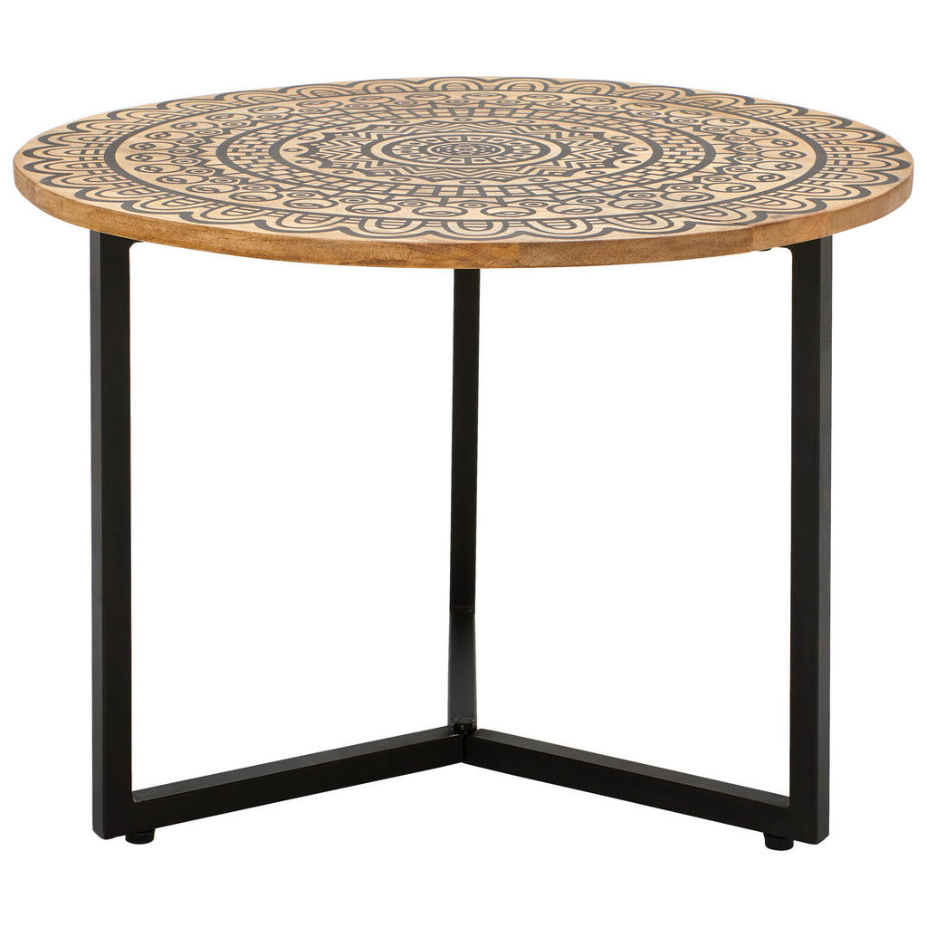 Livetastic KONFERENČNÍ STOLEK, přírodní barvy, černá, dřevo, kov, 60/40/60 cm