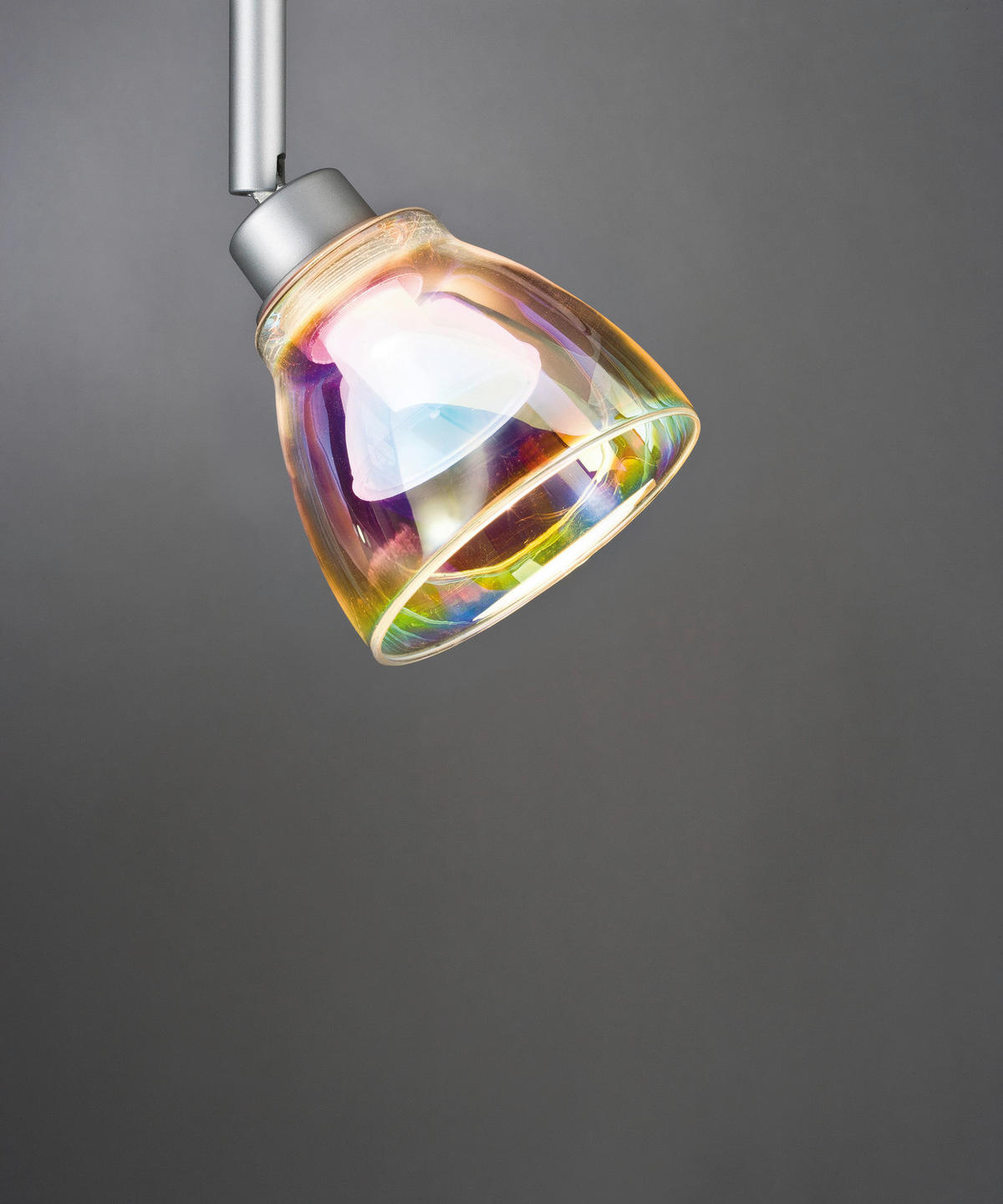 SCHIENENSYSTEM-LEUCHTENSCHIRM URail   - Multicolor, Design, Glas (8cm) - Paulmann
