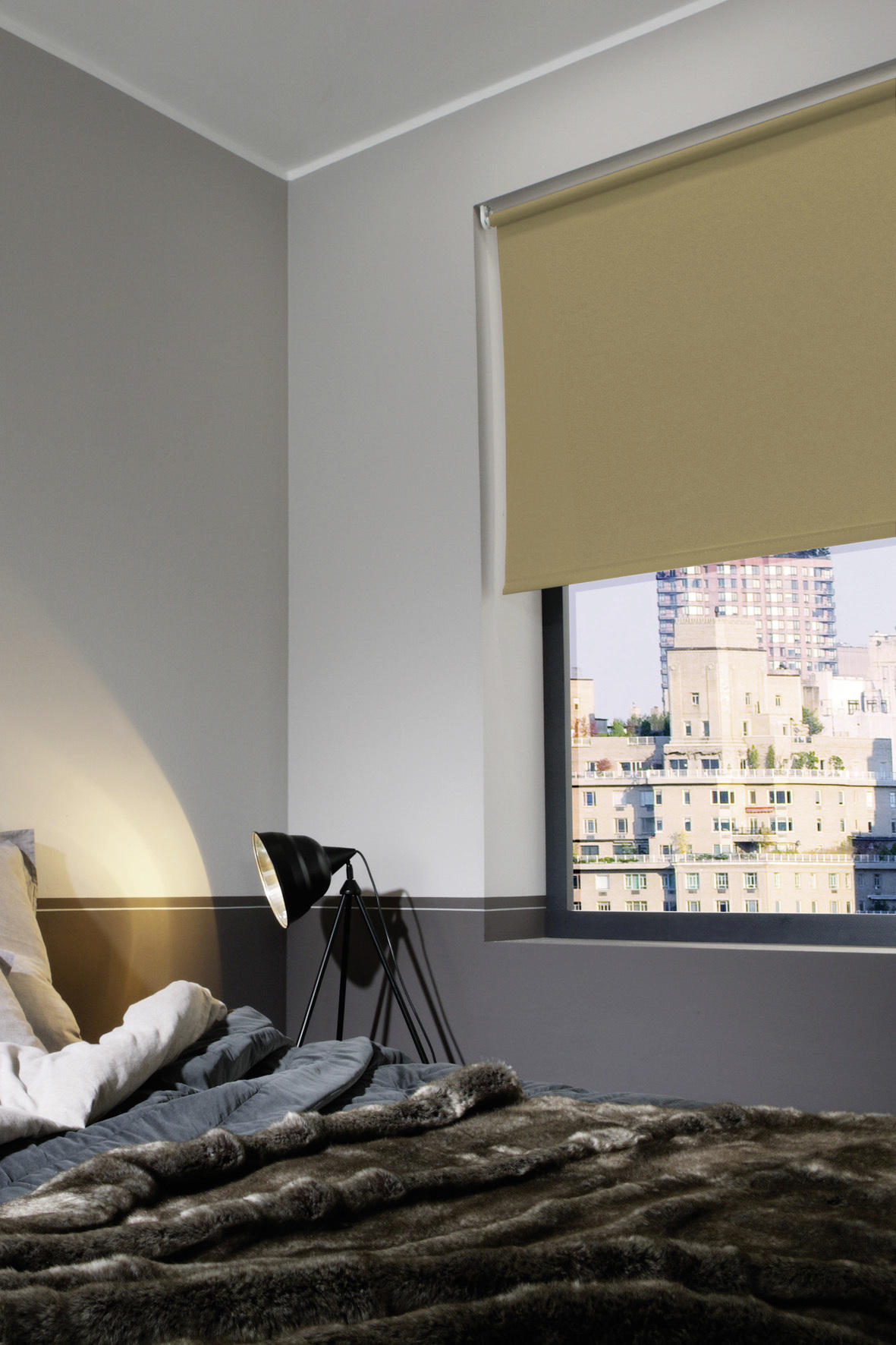 Thumbnail - Rollo, Weiß, Textil, Uni, 120x160 cm, Länge universell einstellbar, Wohntextilien, Rollos & Jalousien, Rollos, Verdunkel...