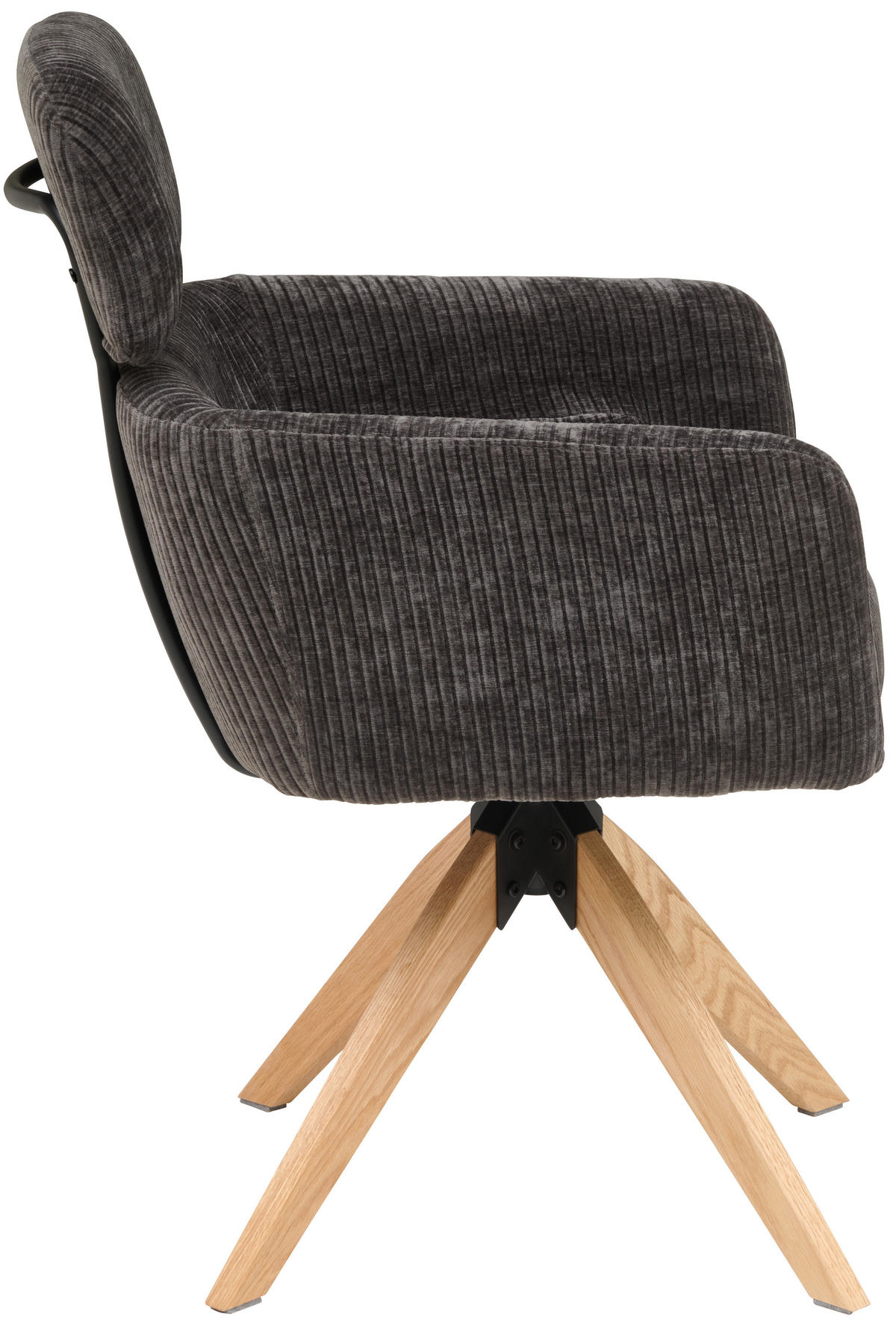 ARMLEHNSTUHL in Holz, Metall, Textil Anthrazit  - Anthrazit/Naturfarben, KONVENTIONELL, Holz/Textil (60/90/69cm) - Livetastic