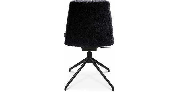 STUHL in Aluminium Bouclé Metall, Textil - Lavagrau/Schwarz, Design, Textil/Metall (46/81,5-84,5/55cm) - Johann Jakob