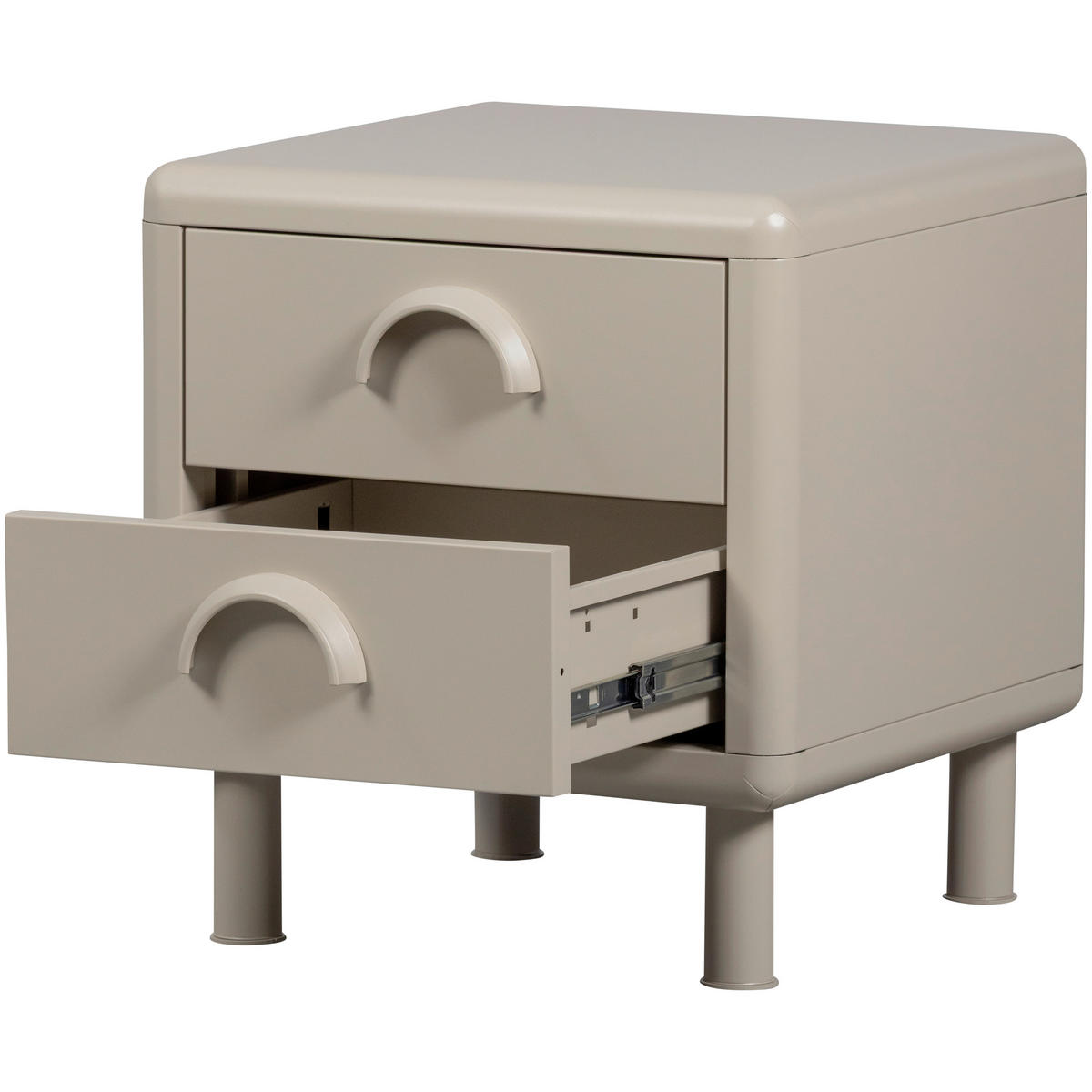 NACHTTISCH 42/45/42 cm  - Sandfarben, Design, Metall (42/45/42cm) - Livetastic
