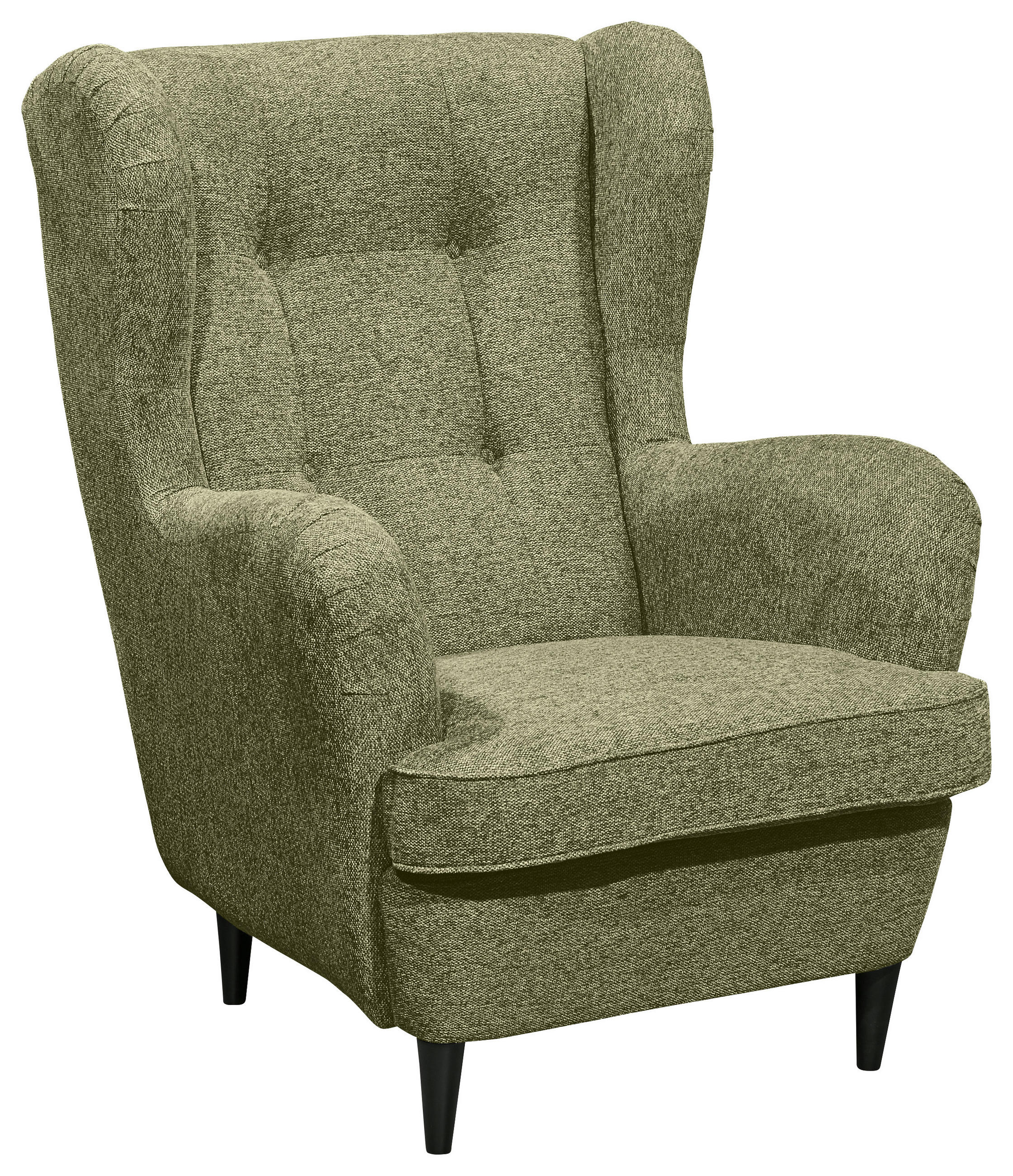 Ohrensessel Oskar Webstoff Olivefarben