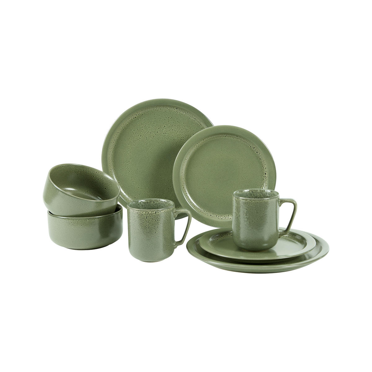 KOMBISERVICE 8-teilig  - Olivgrün, MODERN, Keramik (30/30/29cm) - Creatable