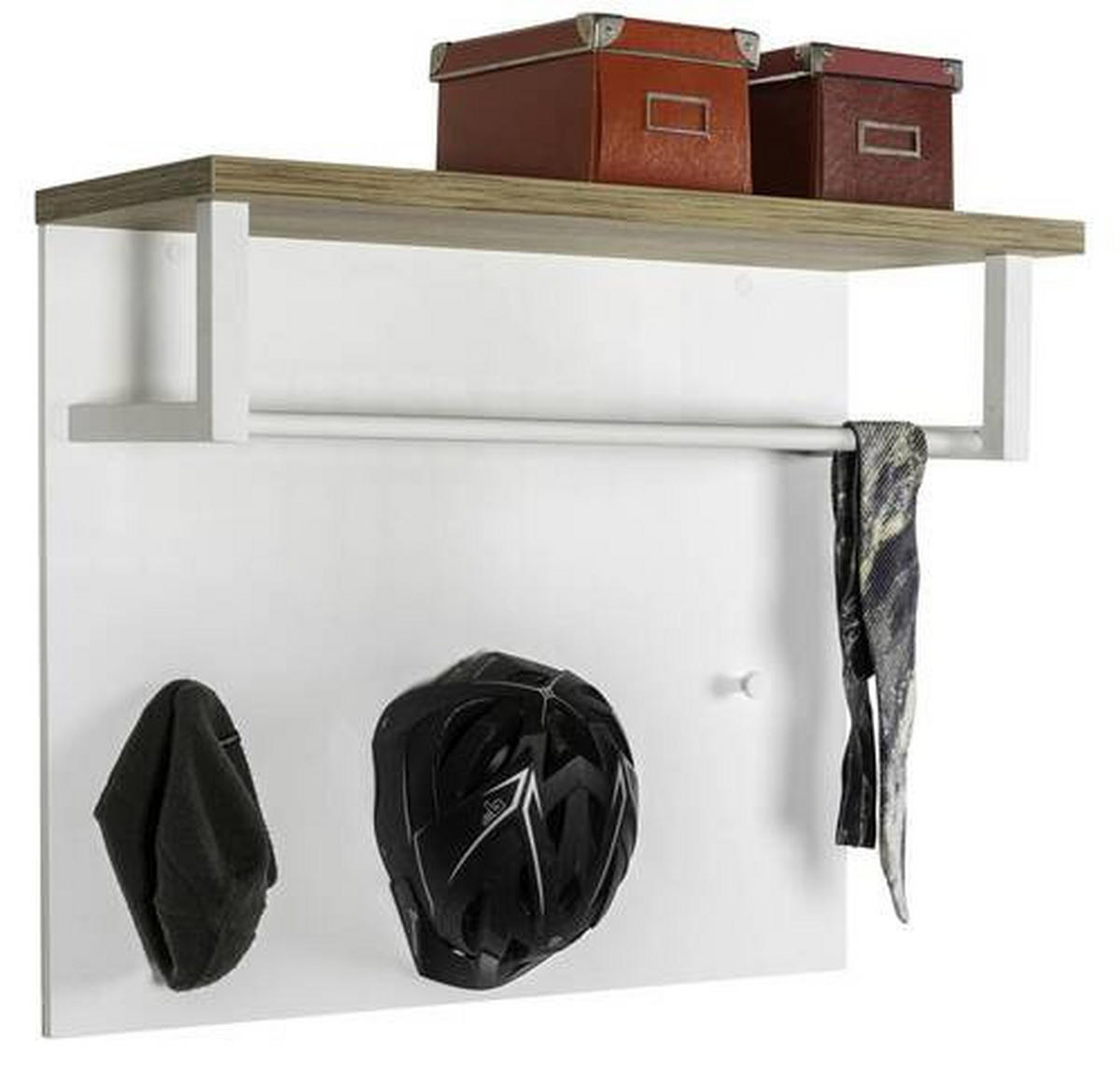 GARDEROBENPANEEL  in 82/71/35 cm  - Eichefarben/Weiß Hochglanz, MODERN, Holzwerkstoff (82/71/35cm) - Carryhome