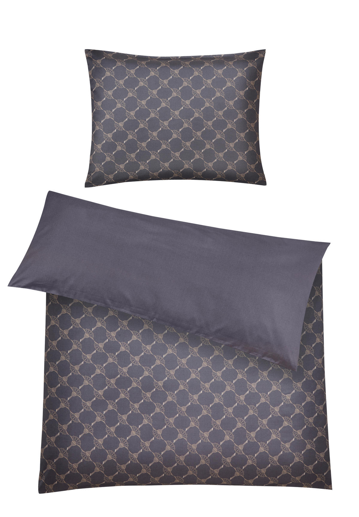 OBOJSTRANNÁ POSTEĽNÁ BIELIZEŇ, makosatén, tmavosivá, 140/200 cm - tmavosivá, Design, textil/prírodné materiály (140/200cm) - Joop!