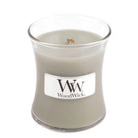 MIRISNA SVEĆA  siva  - siva, Osnovno, staklo/drvo (7/7/8cm) - WoodWick