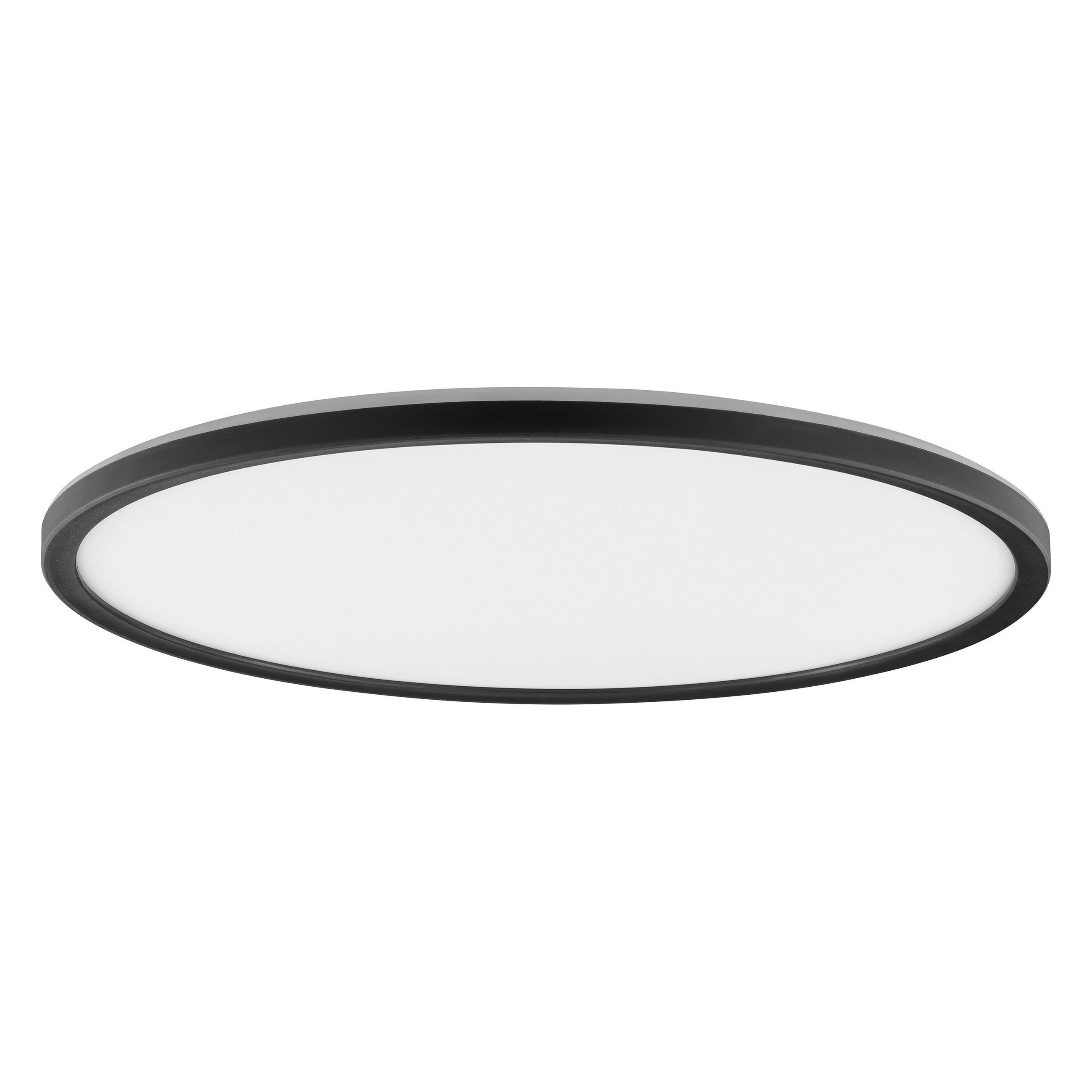LED PLAFONJERA - bela/crna, Osnovno, plastika (42/2,9/42cm)