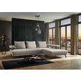 ECKSOFA in Chenille Greige  305/224 cm  - Greige/Schwarz, Design, Textil/Metall (305/224cm) - Dieter Knoll
