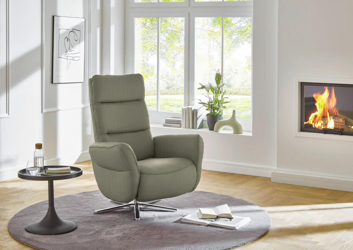 RELAXSESSEL Textil Hellgrün  - Chromfarben/Hellgrün, Design, Textil/Metall (78/113/83cm) - Beldomo Speed