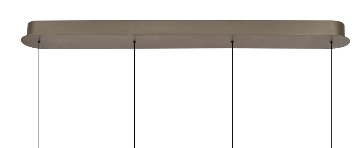 LED-HÄNGELEUCHTE Valensole 105/150/17,5 cm  - Bronzefarben, Design, Metall (105/150/17,5cm)